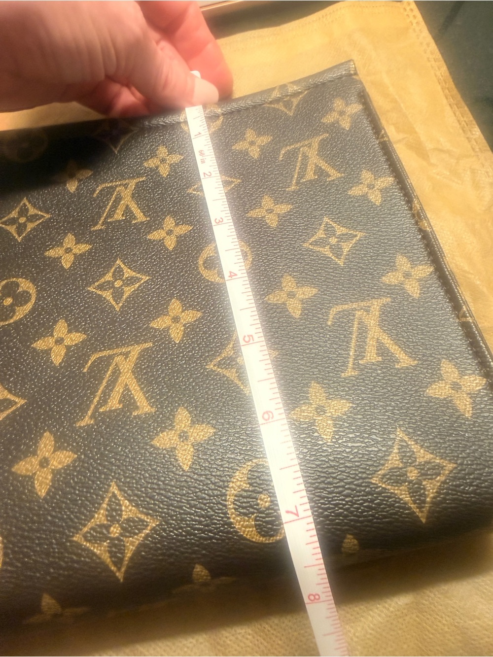 Source Unknown Brown Monogram Toiletry Pouch / clutch / organizer - Picture 8 of 10